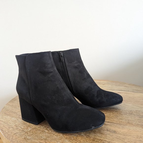 H&M Block Heel Faux Suede Boots - Picture 8 of 12